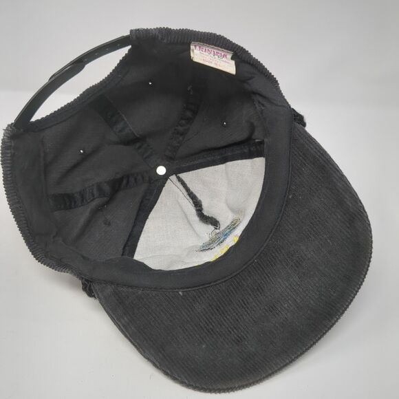 Alaska Snapback Rope Hat Black One Size Corduroy Solid Embroidered - Picture 7 of 10